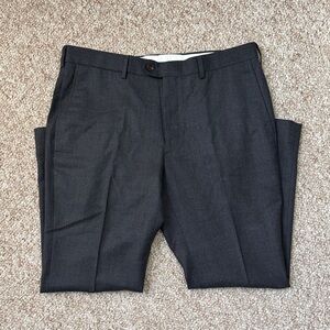 Proper Cloth Men's Pleated Dress Pants in Dark Gray